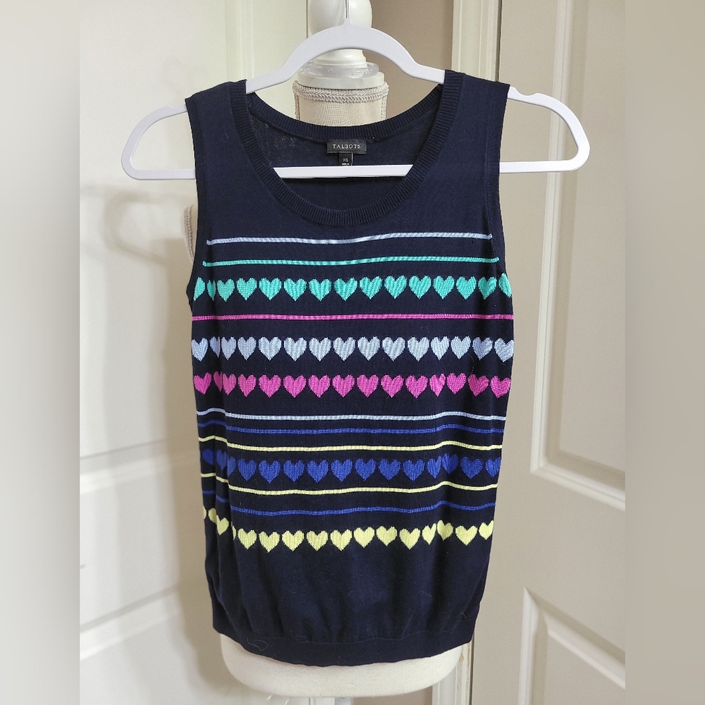 Talbots Heart Knit Top